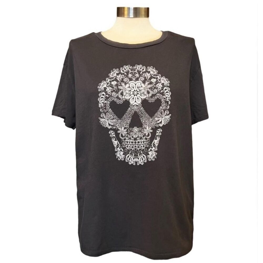 Fifth-sun Women's Grey and White T-shirt